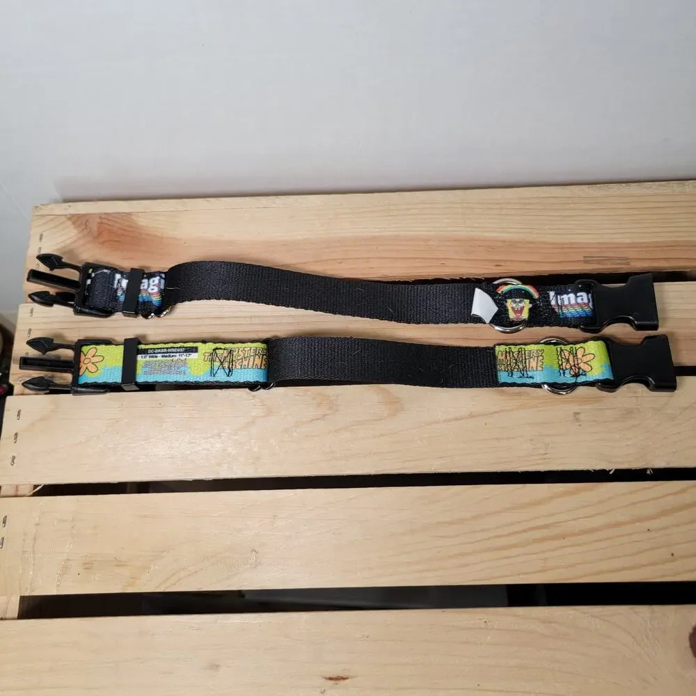 Set of 2 Dog Collars: SpongeBob SquarePants & Scooby Doo - Size Small / Medium